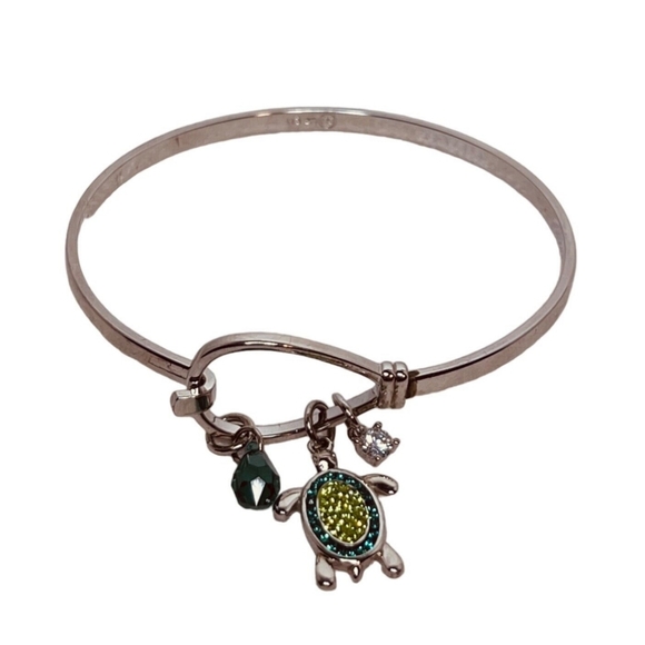 Carolina Herrera Jewelry - Sterling Silver Green Turtle Charm Bracelet